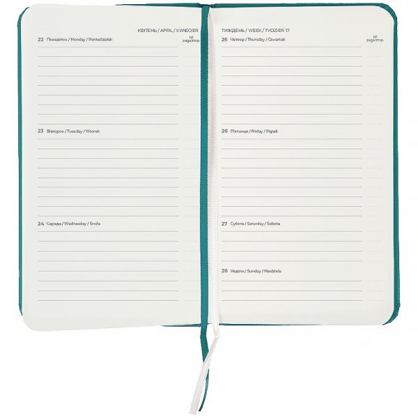 Щотижневик 2026 Axent Pocket Strong 90x150мм, лазурний