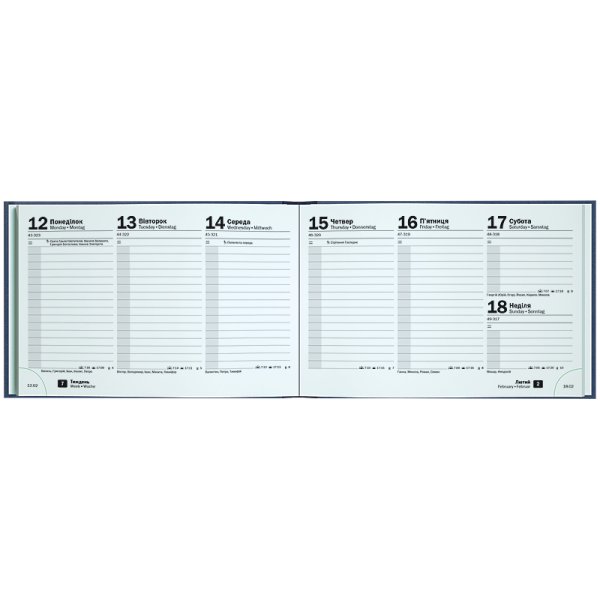 Еженедельник карманный 2026 обложка Torino Trend синий