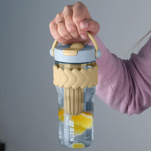 Стакан для води Kite K25-1231-1, 900 мл, бежево-блакитний