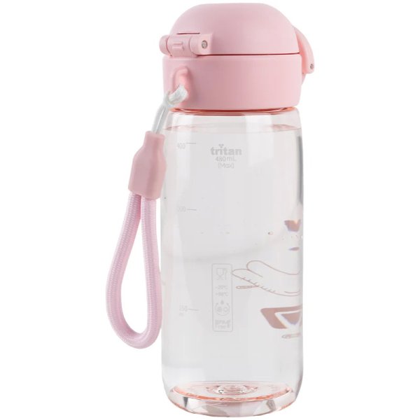 Пляшечка для води Kite K25-1236-3, 480 мл, рожева