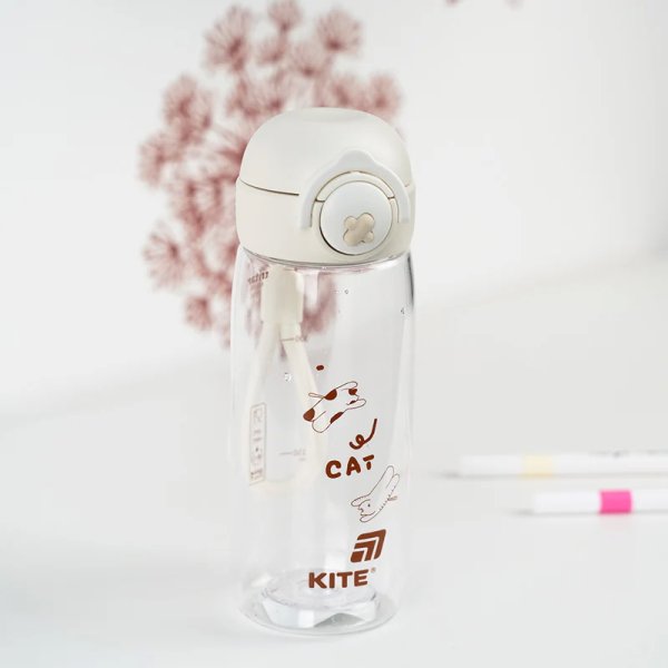 Пляшечка для води Kite K25-1236-1, 480 мл, біла