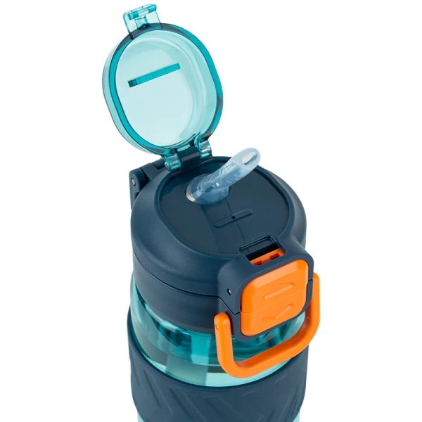 Пляшечка для води Kite K25-1234-3, 800 мл, блакитно-помаранчева