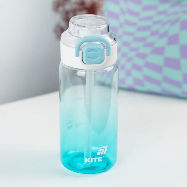 Пляшечка для води Kite K25-1212-2, 600 мл, блакитна
