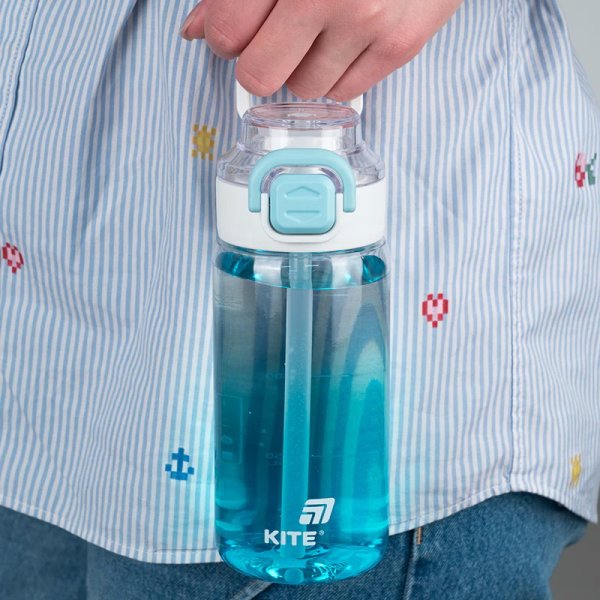 Пляшечка для води Kite K25-1212-2, 600 мл, блакитна