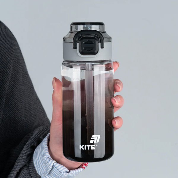 Пляшечка для води Kite K25-1212-1, 600 мл, чорна