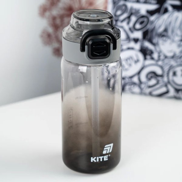 Пляшечка для води Kite K25-1212-1, 600 мл, чорна