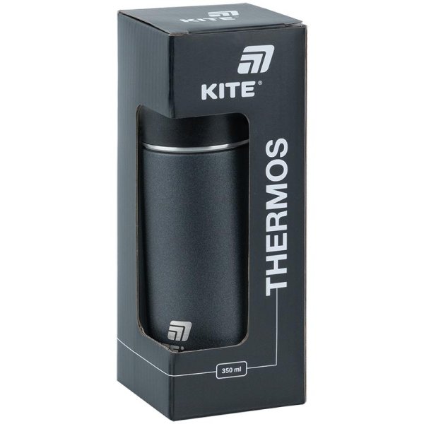 Термос Kite K25-1223-1, 350 мл, чорний