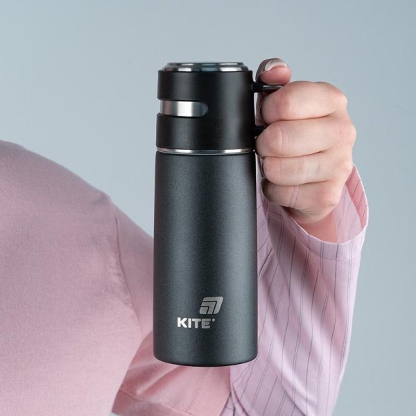 Термос Kite K25-1223-1, 350 мл, чорний