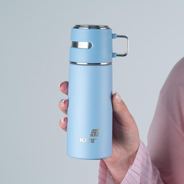 Термос Kite K25-1223-2, 350 мл, блакитний