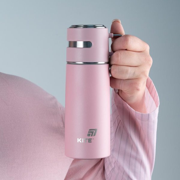 Термос Kite K25-1223-3, 350 мл, рожевий