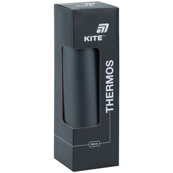 Термос Kite K25-1224-1, 500 мл, чорний