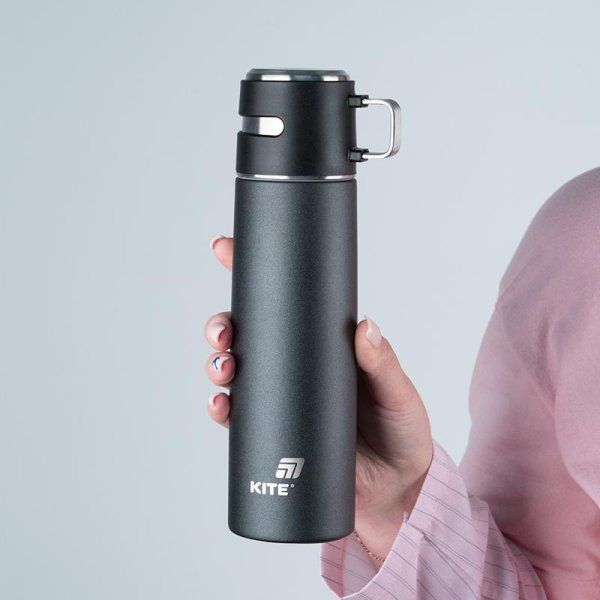 Термос Kite K25-1224-1, 500 мл, чорний