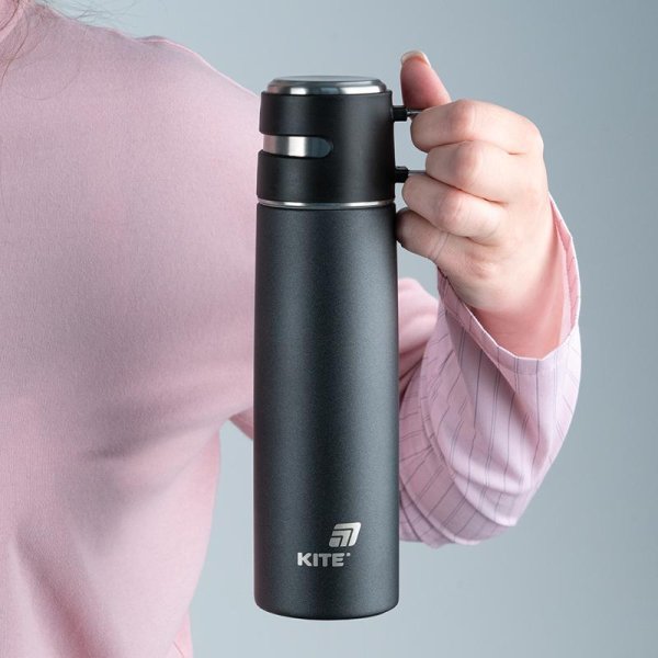 Термос Kite K25-1224-1, 500 мл, чорний