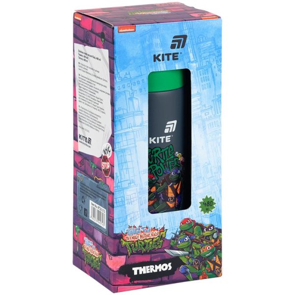 Термос Kite Ninja Turtles NT25-312, 480 мл, сірий