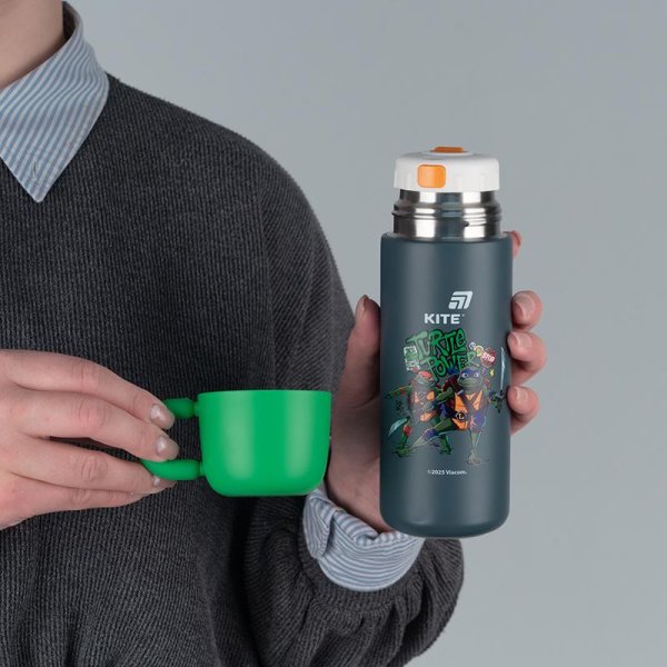 Термос Kite Ninja Turtles NT25-312, 480 мл, сірий
