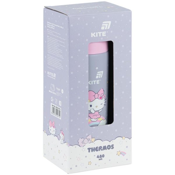 Термос Kite Hello Kitty HK25-312-1, 480 мл, сірий