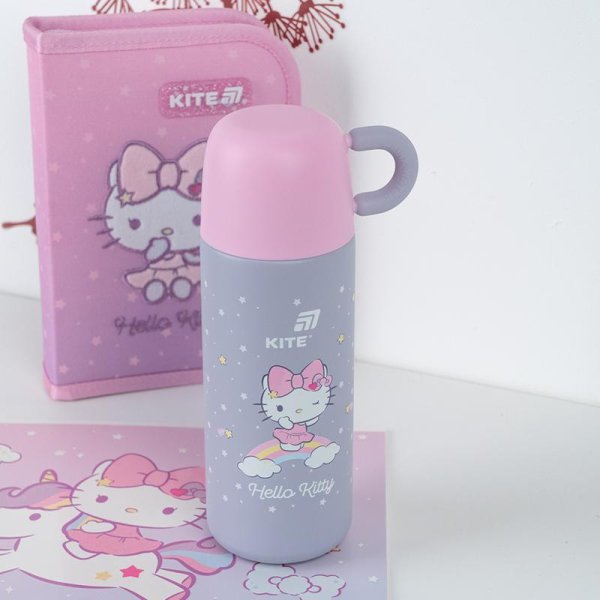 Термос Kite Hello Kitty HK25-312-1, 480 мл, сірий