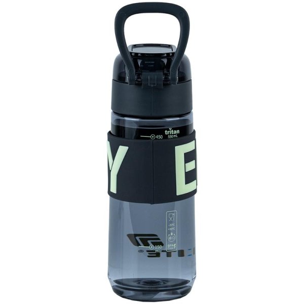 Пляшечка для води Kite K25-1232-1, 550 мл, сіра