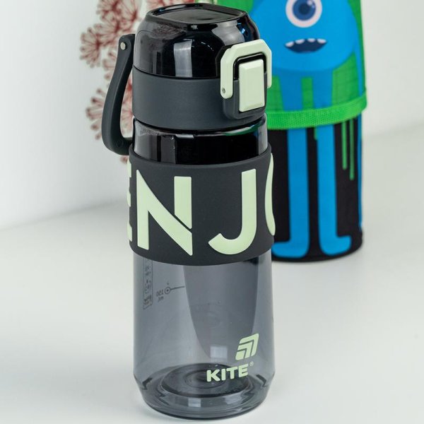Пляшечка для води Kite K25-1232-1, 550 мл, сіра
