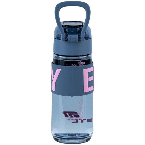 Пляшечка для води Kite K25-1232-2, 550 мл, сіро-рожева