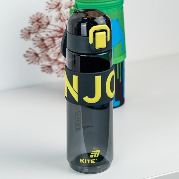 Пляшечка для води Kite K25-1233-1, 680 мл, чорно-жовта