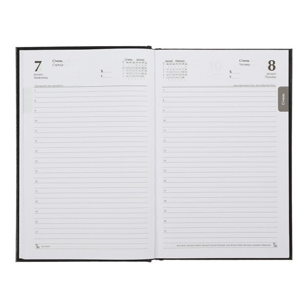 Щоденник на 2026 рік URBAN, А5, чорний