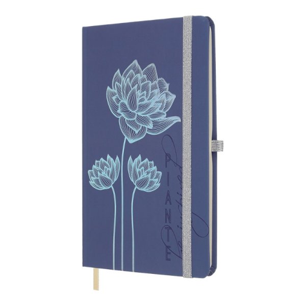 Книга записна PIANTE 136*207мм, 96л, аркуші в клітинку, фіолетовий 