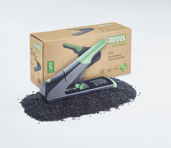 Степлер потужний NOVUS В50 до 140 аркушів, чорний