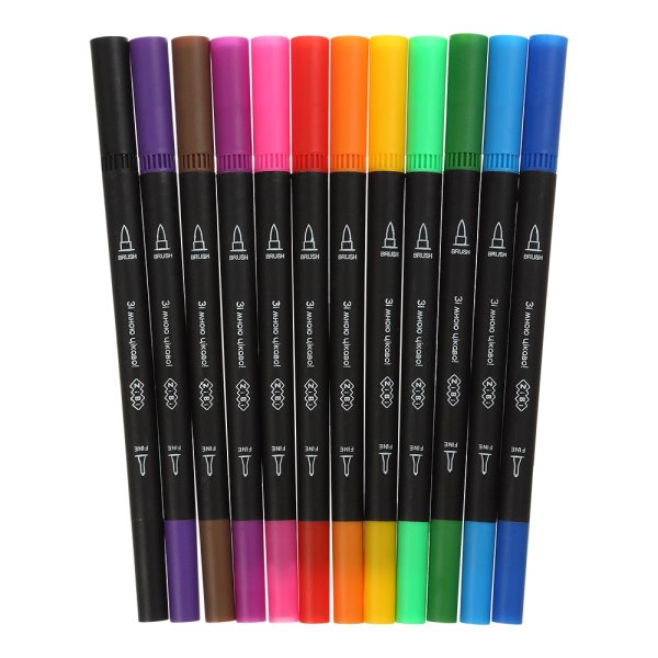 Набор лайнеров двухсторонних (лайнер+браш), 12 цветов