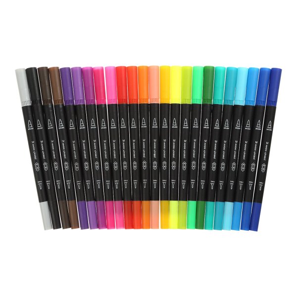 Набор лайнеров двухсторонних (лайнер+браш), 24 цвета