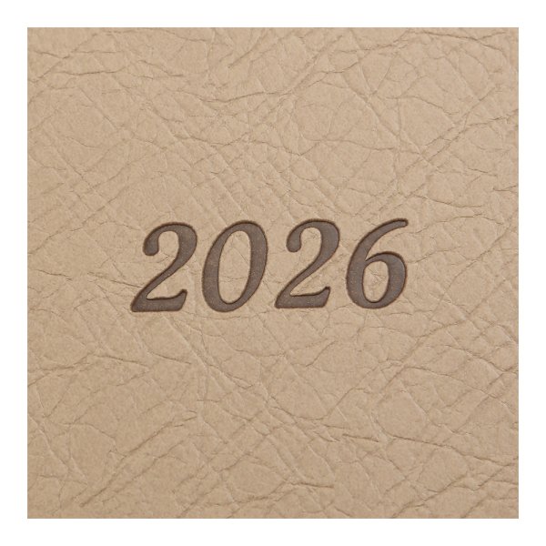 Щоденник PRESTIGE А5 на 2026 рік бежевий