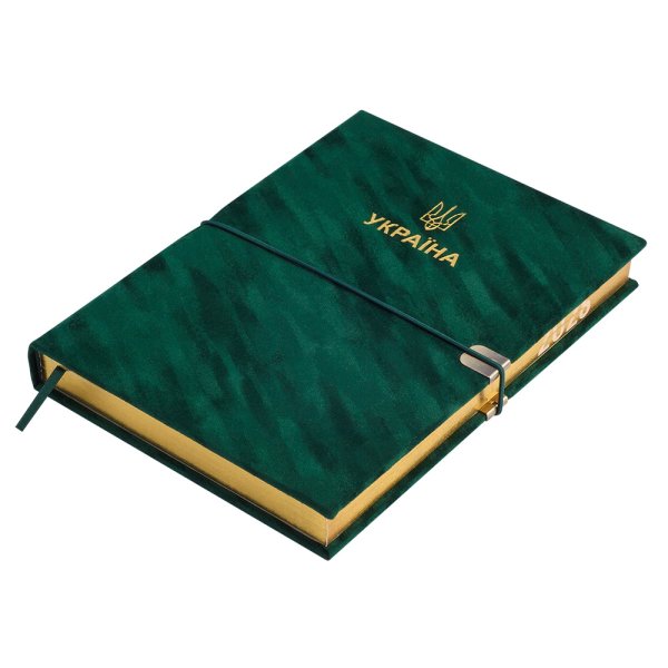 Щоденник PATRIOT VELOUR А5 на 2026 рік зелений