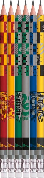 Набір графітових олівців HARRY POTTER HB, з гумкою, 6шт