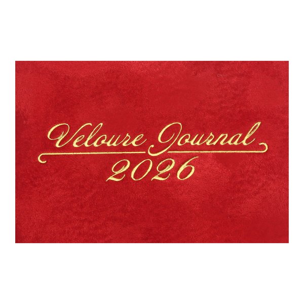 Щотижневик кишеньковий на 2026 рік, 85х153мм, VELOUR червоний