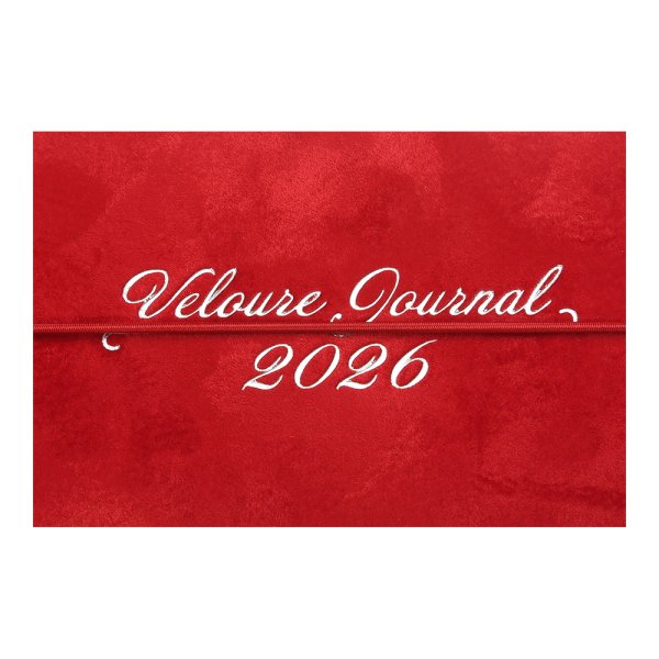 Щотижневик кишеньковий на 2026 рік, 153х87мм, VELOUR червоний