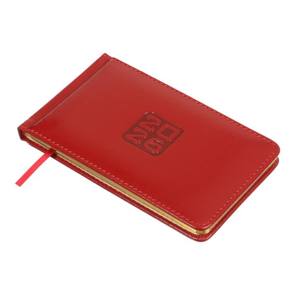 Щотижневик кишеньковий на 2026 рік, 153х87мм, BRAVO червоний