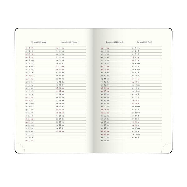 Щоденник MORANDI STYLE А6 на 2026 рік пісочний