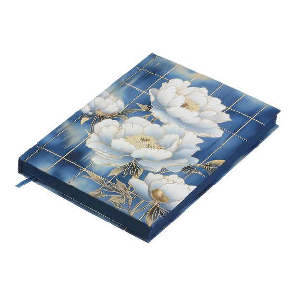 Ежедневник А5 недатированный PEONY голубой