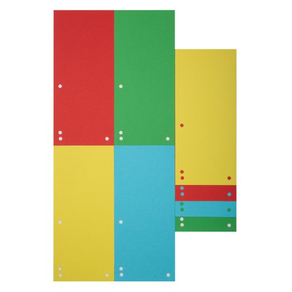 Розділювачі сторінок картонні 230х105мм, 100шт, асорті 