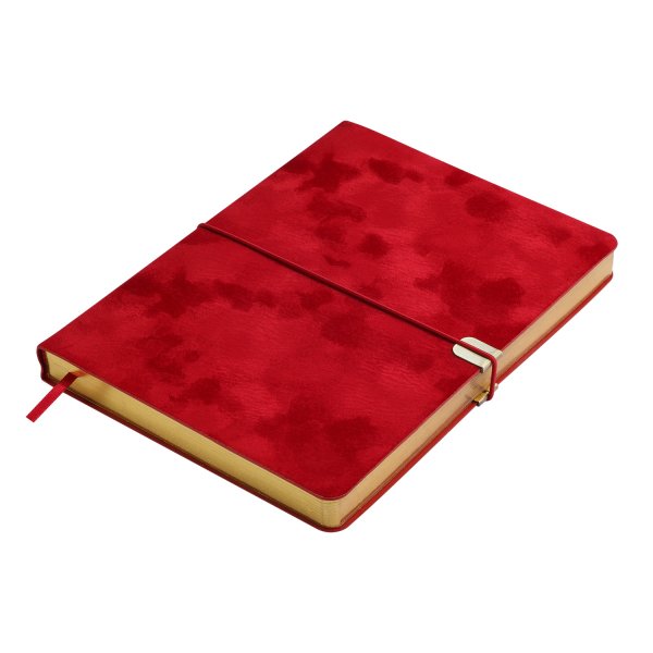 Щоденник А5 недатований VELOUR червоний
