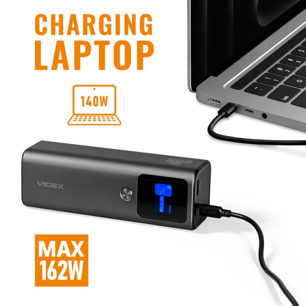 Повербанк 30000mAh VIDEX VPB-316 162W PD140W +Display