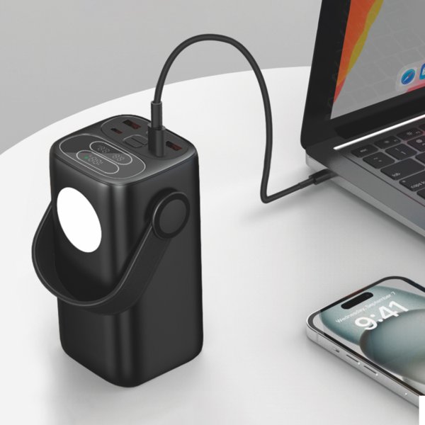 Повербанк 40000mAh TITANUM WC40 PD65W Black