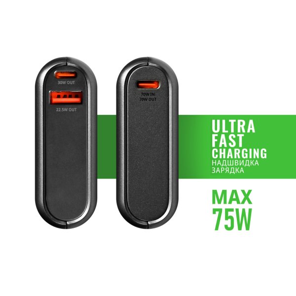 Повербанк 20000mAh VIDEX VPB-202C 75W Black