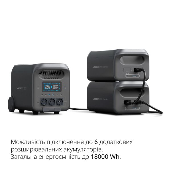Портативна зарядна станція VIDEX OASIS 3000W 2560Wh