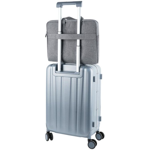 Сумка для документів текстильна А4, 1 відділення, світло-сіра