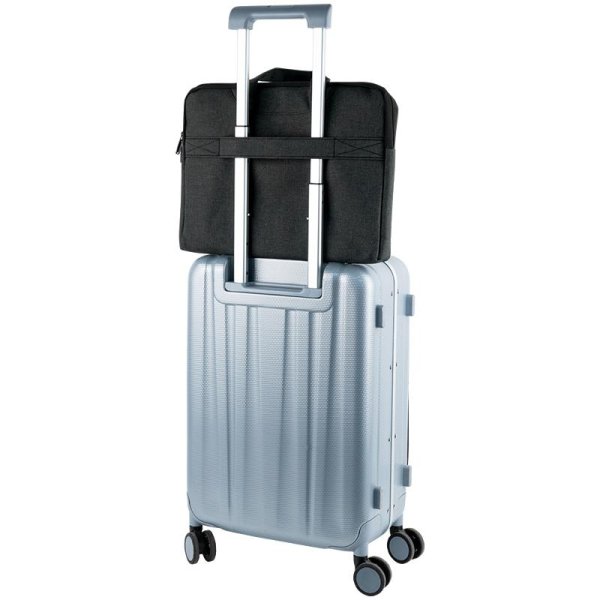 Сумка для документів текстильна А4, 1 відділення, темно-сіра