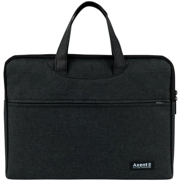 Сумка для документів текстильна А4, 1 відділення, темно-сіра