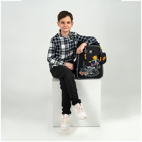 Рюкзак шкільний каркасний Kite Education Hot Wheels Skate HW25-531M