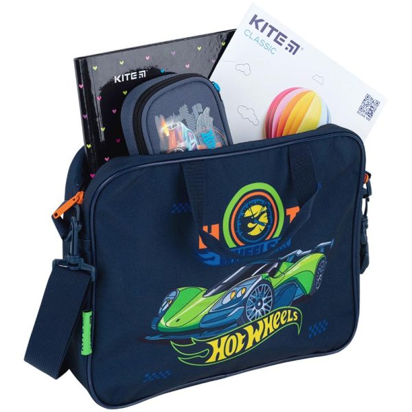 Шкільна текстильна сумка Kite Hot Wheels HW26-589