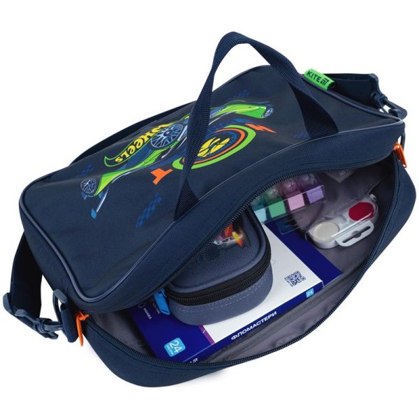 Шкільна текстильна сумка Kite Hot Wheels HW26-589